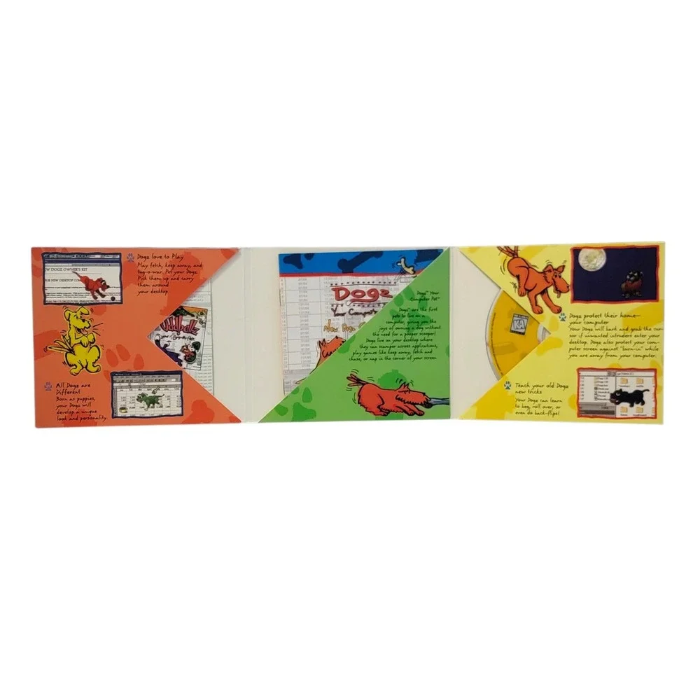 VTG 90s Dogz Your Computer Pet PC Game CD-ROM Virtual 1995‎ PF Magic Rated E K-A
